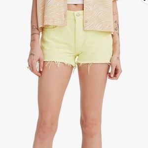 Levi’s 501 Yellow High Waist Shorts